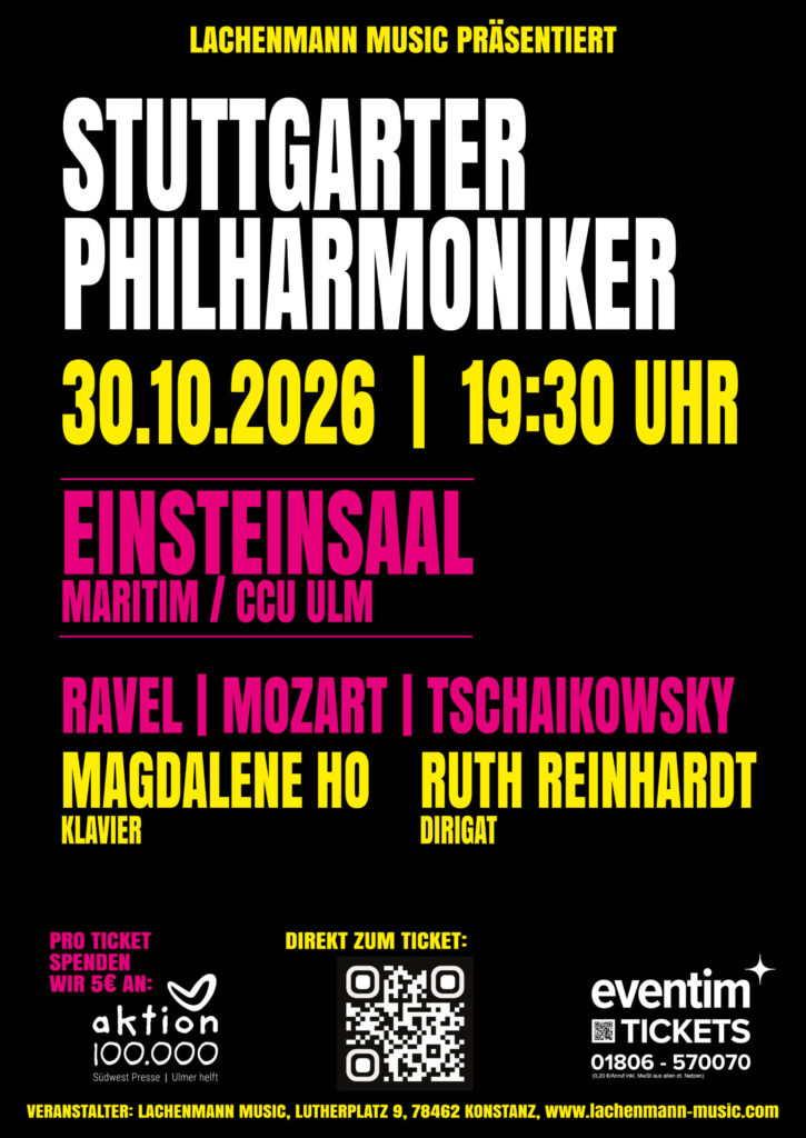 Konzertplakat: Stuttgarter Philharmoniker, 30. Oktober 2026, Congress Centrum Ulm